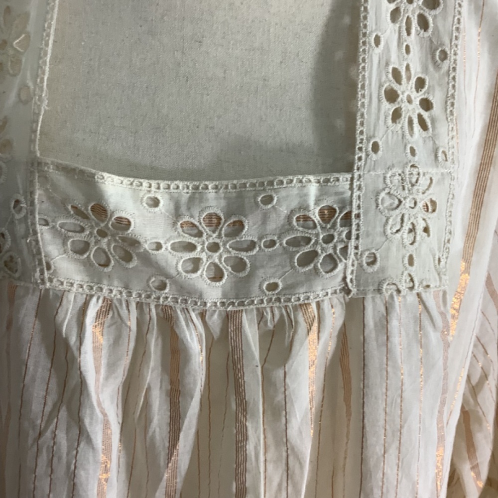 NWT NA00 NATION AK OUTFITS PLUS 2X IVORY BLOUSE TUNIC MINIDRESS GOLDEN STRIPES - Picture 9 of 16